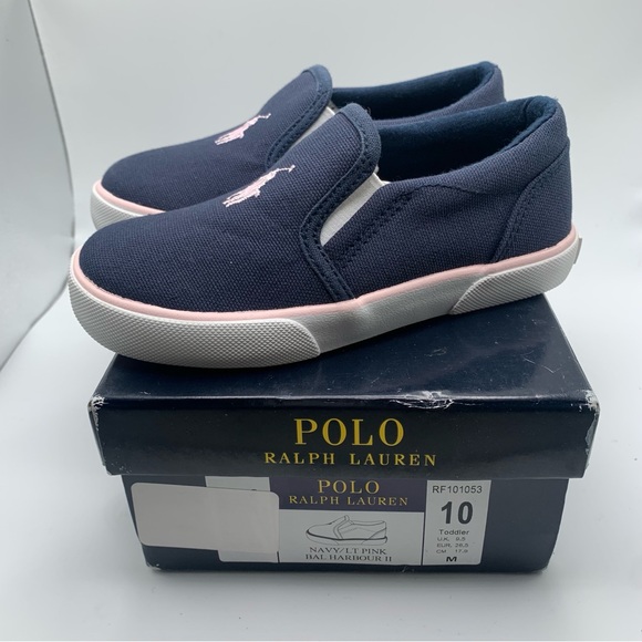 Polo Ralph Lauren Other - NWB Polo Ralph Lauren Kids Girls' Meah Sneaker, Navy Pink Girls US 10 M  541